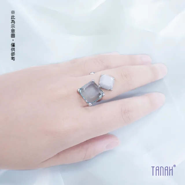【TANAH】時尚配件 金屬方形環氧樹脂款 戒指/手飾(F054)