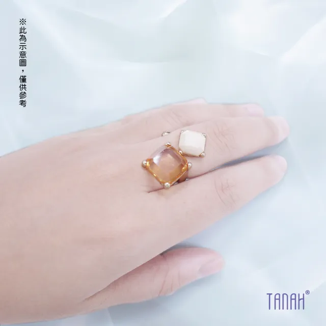 【TANAH】時尚配件 金屬方形環氧樹脂款 戒指/手飾(F054)