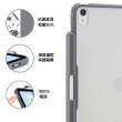 【Pipetto】2022 第10代 10.9吋 Origami Pencil多角度多功能內建筆槽透明背蓋保護套-深灰色(iPad 第10代)