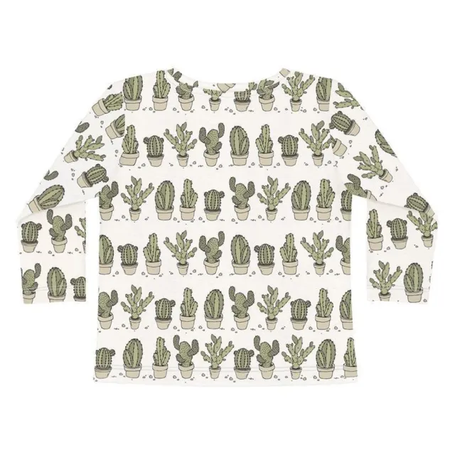 【Sleep No More】100% 有機棉兒童圓領持長袖上衣-仙人掌
