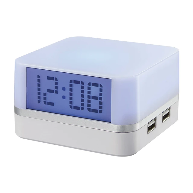 I003 USB HUB With Clock & Mood light 時鐘小夜燈 集線器(全新福利品)