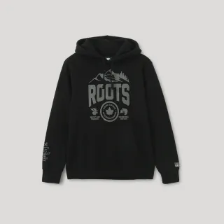 【Roots】Roots 男裝- 曠野之息系列 自然元素刷毛布連帽上衣(黑色)