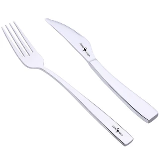 【PUSH!】餐具用品304不銹鋼牛排刀叉歐式西餐餐具(牛排刀叉二件套E179)
