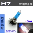 【IDFR】H7 汽車 機車 標準型 100W 12V 車燈泡 燈泡 - 超白光燈 每組2入(車燈燈泡 汽車機車燈泡)