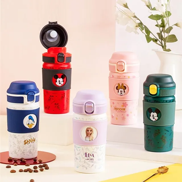 【Disney 迪士尼】迪士尼 316不鏽鋼隨行杯 保溫杯 水壺 380ML(艾莎 米奇 米妮 熊抱哥 唐老鴨)(保溫瓶)