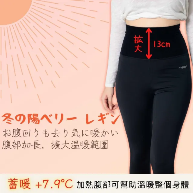 【MEGA COOHT】日本製 激彈無上限 續暖內搭褲 兩件組 H-F802瑜珈褲 保暖褲(彈性發熱褲 保暖內搭褲 刷毛)