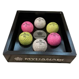 【Myhanabi】日本製H2花瓣高爾夫球6入禮盒(獨特的酒窩科技造成理想的球與氣流的反應)