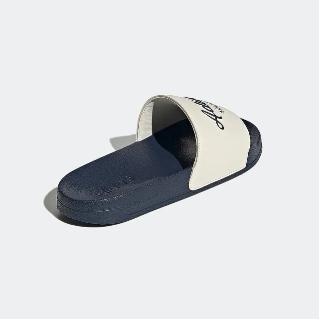 【adidas 愛迪達】拖鞋 男鞋 女鞋 運動 ADILETTE SHOWER 白深藍 GW8748