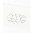 【小禮堂】米菲兔 方形矽膠筆袋附扣環 p+g design - 白並排站款(平輸品)