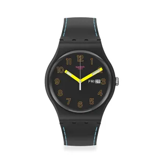 【SWATCH】New Gent 原創系列手錶 DARK GLOW 闇黑心機 男錶 女錶 瑞士錶 錶(41mm)