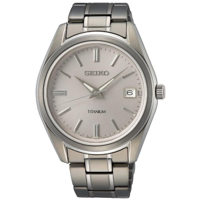 【SEIKO 精工】CS 都會簡約鈦金屬大三針時尚男錶-銀/40mm七夕情人節  禮物(SUR369P1/6N52-00B0S)