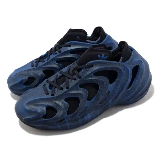 【adidas 愛迪達】休閒鞋 COS fomQUAKE 男鞋 深藍 Blue Rush 染色 石洗 內靴(GY0065)