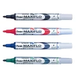 【Pentel 飛龍】後壓式 細字 白板筆 1.5mm 36支 / 件 MWL5S(紅、黑、藍、綠)