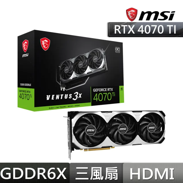 MSI 微星】GeForce RTX 4070 Ti VENTUS 3X 12G OC 顯示卡- momo購物網