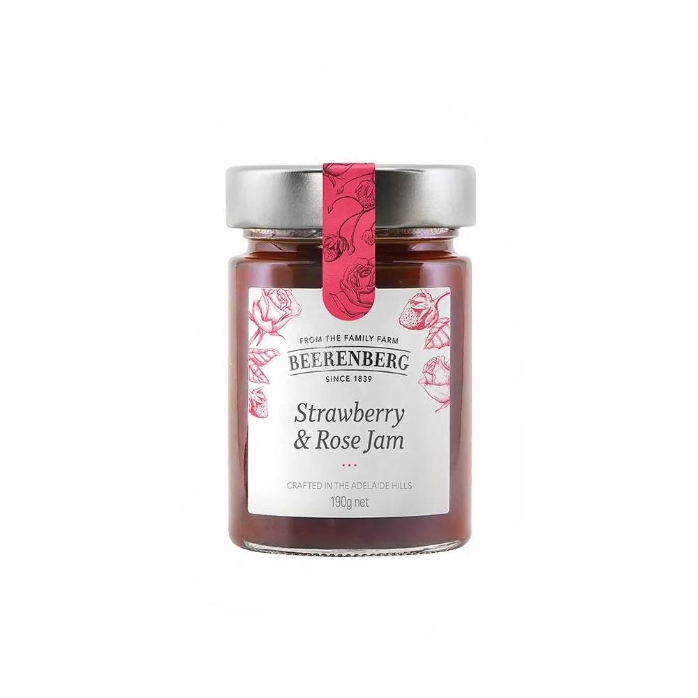 【Beerenberg】草莓玫瑰果醬-190g(Strawberry & Rose Jam)