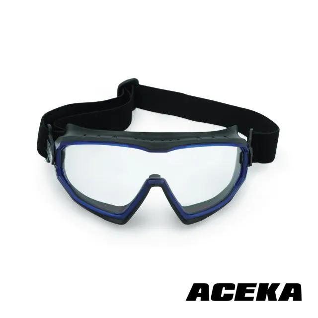 【ACEKA】時尚色框全覆式防護眼鏡-火焰紅／海洋藍(SHIELD 防護系列)
