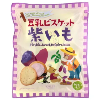 【咖樂迪咖啡農場】紫薯奶油風味豆乳夾心餅乾(140g/1包)