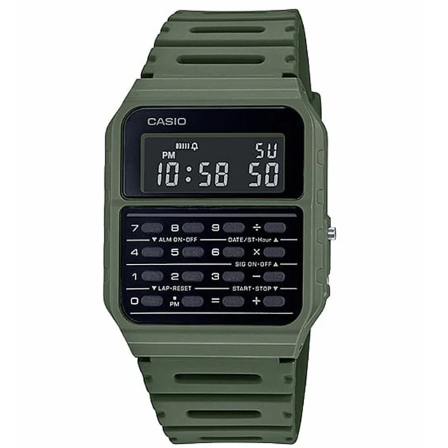 CASIO 卡西歐 風潮 計算機樹脂腕錶/綠(CA-53WF-3B)