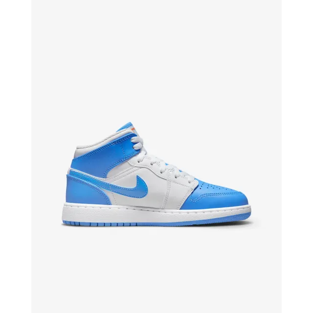 NIKE 耐吉】籃球鞋運動鞋AIR JORDAN 1 MID SS GS 男鞋女鞋大童白藍