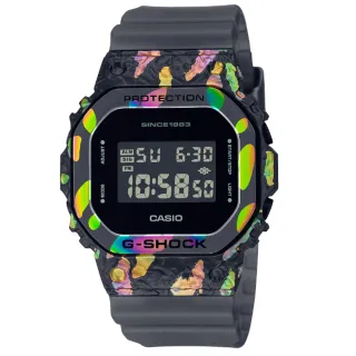 【CASIO 卡西歐】G-SHOCK 40週年冒險 金屬礦石 方形電子錶-太陽石彩黑 畢業禮物(GM-5640GEM-1)