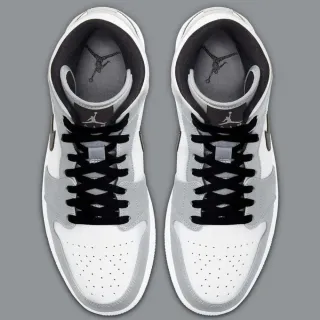 【NIKE 耐吉】Air Jordan 1 Mid  Light  Grey 灰白 灰白 男款 554724-092(Air Jordan 1)