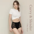 【Clany 可蘭霓】2件組 蕾絲透膚三角高衩塑身內褲 L-XL 加大尺碼(台灣製.顏色隨機出貨)