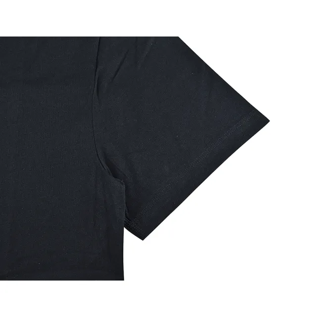 【Paul Smith】PAUL SMITH 白字LOGO半圓彩色條紋純棉短袖T恤(男款/黑)