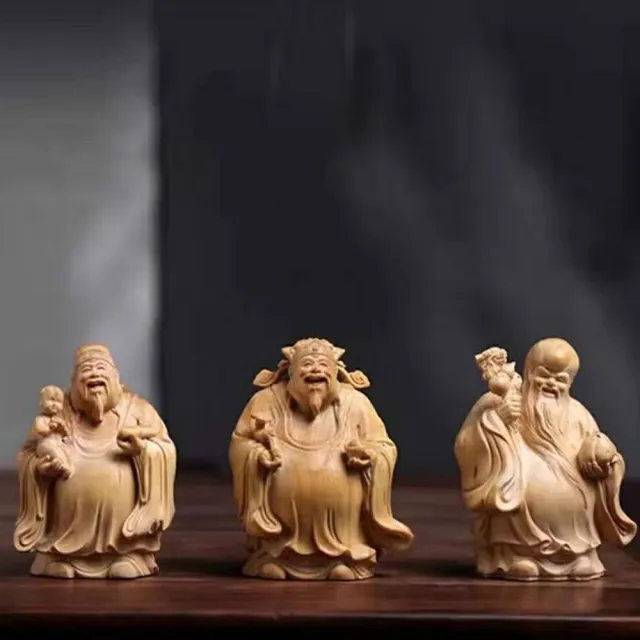【桃花源創意工坊】福祿壽-木雕藝術小套組(木雕)