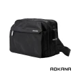 【AOKANA 奧卡納】3層側背包 斜背包防水布料 黑色 02-012 中型(超耐用拉鍊)