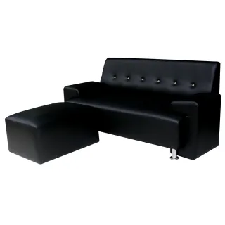 【Margaret】德魯獨立筒L型沙發(黑)