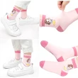 【TDL】卡通兒童襪子迪士尼公主白雪公主灰姑娘女童襪兒童襪短襪1/2襪5雙組14-20cm SP3475(平輸品)