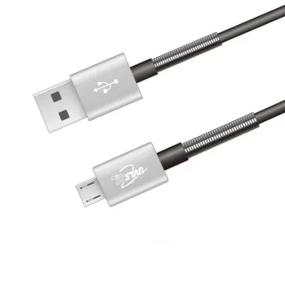 【TCSTAR】USB轉MicroUSB 1M 雙面插鋁合金高速充電傳輸線/灰(TCW-D1100GR)