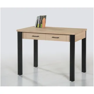 【AS雅司設計】AS-阿加莎兩抽3尺黃金桐木書桌-106x60x75cm有兩色可選