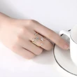 【Aphrodite 愛芙晶鑽】鋯石戒指/輕奢高級感幾何鋯石造型開口戒 戒指(2色任選)