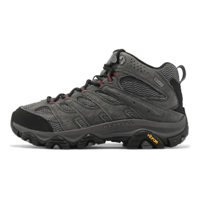 【MERRELL】登山鞋 Moab 3 Mid GTX Wide 寬楦 灰 黑 男鞋 防水 越野 郊山 戶外(ML035785W)