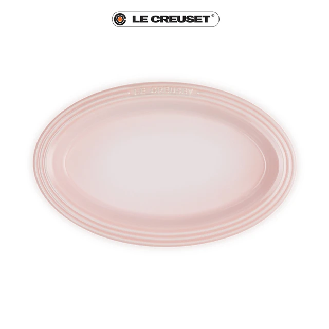 Le Creuset 瓷器輕虹霓彩系列橢圓盤25cm(貝殼粉)