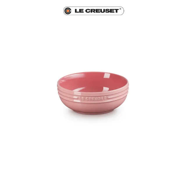 【Le Creuset】瓷器輕虹霓彩系列深圓盤13cm(薔薇粉)