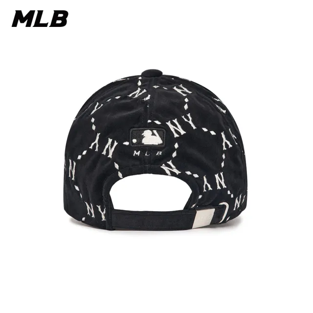 【MLB】可調式硬頂天鵝絨棒球帽 MONOGRAM系列 紐約洋基隊(3ACPMV126-50BKS)