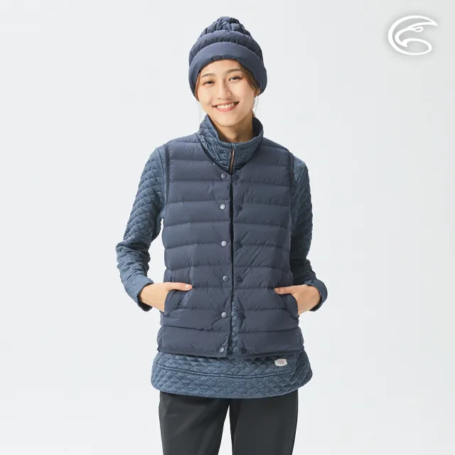 【ADISI】女圓領彈性無縫鵝絨背心AV2221009(FP750 撥水鵝絨 防潑水 羽絨背心 無領背心 內搭羽絨背心)(其他規格)