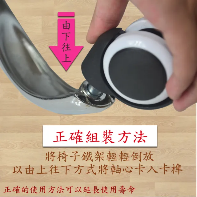 【C-FLY】PU壓力輪組 1組/5入(電腦椅輪/辦公桌椅輪子/防刮靜音/輪子/零配件/辦公椅配件/滾動輪/椅子配件)