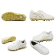 【asics 亞瑟士】足球鞋 DS Light Jr GS 大童鞋 女鞋 白 金 塑膠鞋釘 草地球場 亞瑟士(1104A046122)