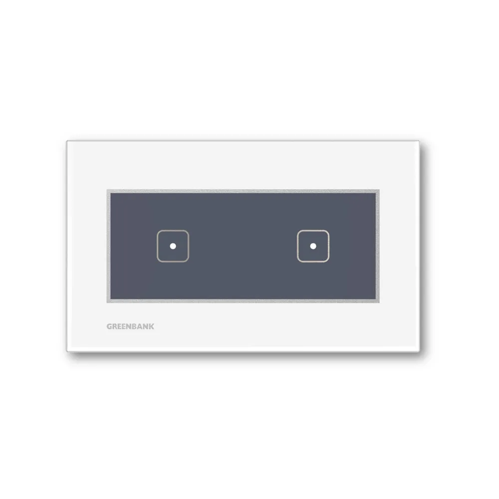 【GREENBANK 綠銀】G-Switch T1 無線智能二開關 l 銀色 l Apple HomeKit(台灣專用規格 l 支援雙切)