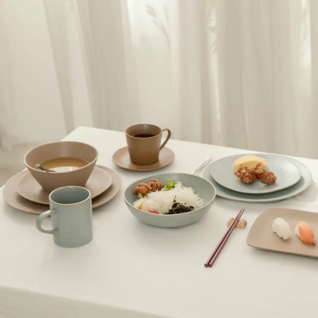 【YU Living 信歐傢居】歐式陶瓷手作壓紋窯變釉點心盤二件組 餐盤 大盤 8吋盤(二件一組/2色)
