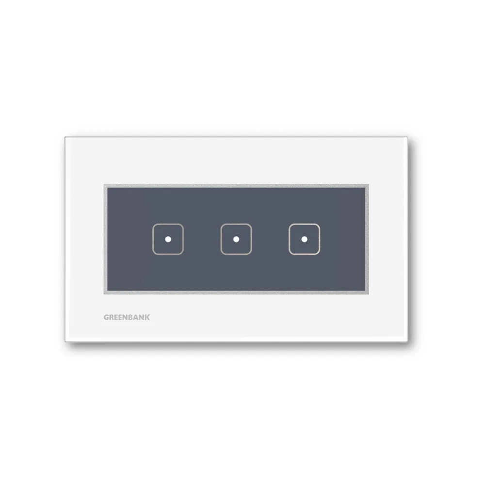 【GREENBANK 綠銀】G-Switch T1 無線智能三開關 l 銀色 l Apple HomeKit(台灣專用規格 l 支援雙切)