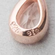 【ete】玫瑰石英水滴墜飾C型夾式耳環(粉霧金色)