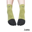 【Juniper 朱尼博】MIT竹碳抑臭止滑運動休閒中筒五指襪2入M尺寸組合 TJP011(運動襪/機能襪/五趾襪)