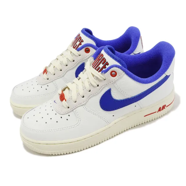 NIKE 耐吉】Wmns Air Force 1 07 LX 女鞋白藍紅Command Force 奶油底 