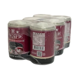 【萬丹農會】黑米紅豆粥 收縮膜X2組-250gX6罐-組