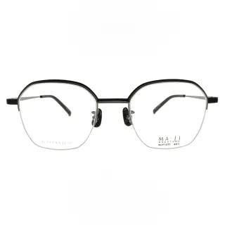【MA-JI MASATOMO】角切半框 鈦 光學眼鏡(銀 黑 #MJT077 C3)