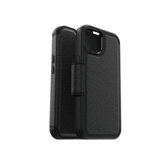 【OtterBox】iPhone 14 6.1吋 Strada步道者系列真皮掀蓋保護殼(黑)